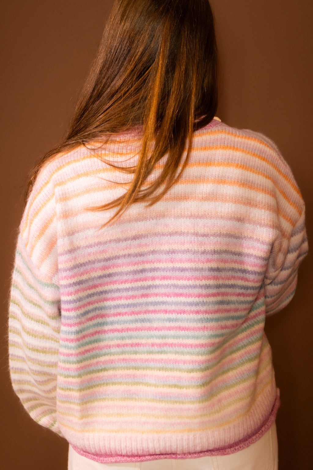 cotton candy button sweater