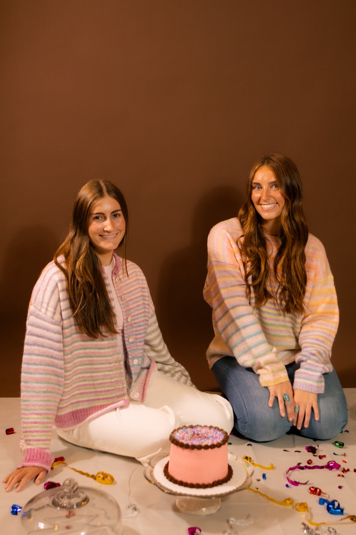 cotton candy button sweater